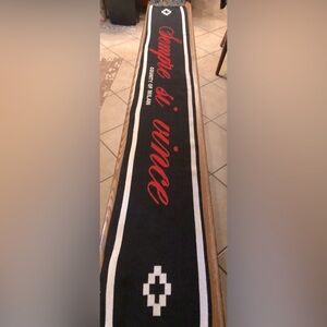 Marcelo Burlon County of Milan Black Sempre Si Vince Cross Lettering Scarf